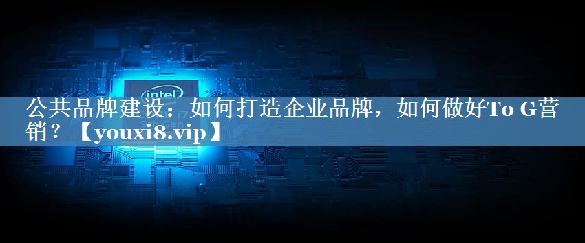 公共品牌建設：如何打造企業(yè)品牌，如何做好To G營銷？